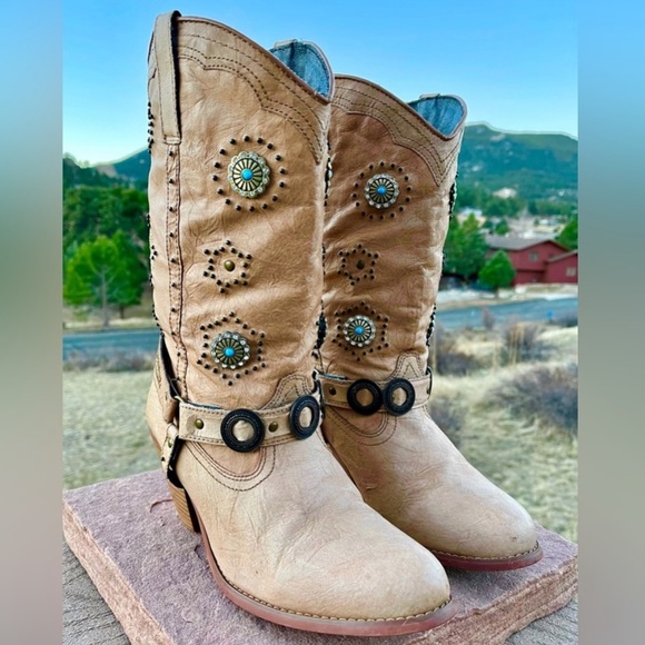 DINGO Addie Heeled Cowboy Western Boots Women’s size 9.5 D1566 Turquoise… - Picture 3 of 14